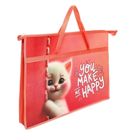 A3 folder with handles, plastic, lightning from above, 470 x 335 mm, PM-A3-26 "Fit Hide and Hide Seek" Pink