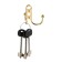 Hook furniture tundra TKD017, two -rod, gold