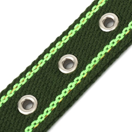 Collar of tarpaulin dimensionless two -layer, 67 x 3 cm, khaki/salad-5