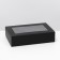 Box fold, pencil case, with a window, black, 25 x 16 x 6 cm