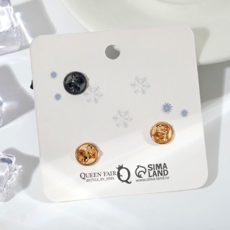 Set of icons (3 pcs.) "North Pole", colored in gold-3