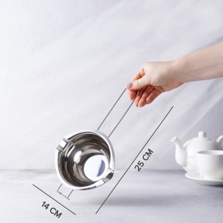 A stainless steel bowl for the Hanna Knövell water bath, 470 ml, 14 × 6.3 cm-2