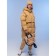 Coat for girls, height 140 cm, beige color