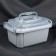 Boxing for storing sewing accessories, with a lid, 28.5 × 19.5 × 15.5 cm, the color is gray/transparent