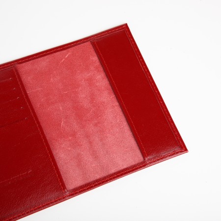 Cover for passport, Textura, red color-5