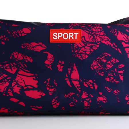 Sports bag, textura, average size, blue/pink color-4