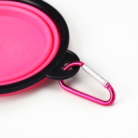 Silicone bowl, folding, 250 ml, 13 cm, pink 6253509-4