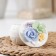 Ceramic bank for bulk products "Flowers", 160 ml, white color