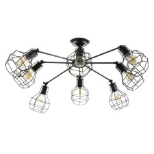 Ortiko chandelier 8he27 40w Black 80x80x25cm Bayerlux