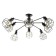 Ortiko chandelier 8he27 40w Black 80x80x25cm Bayerlux