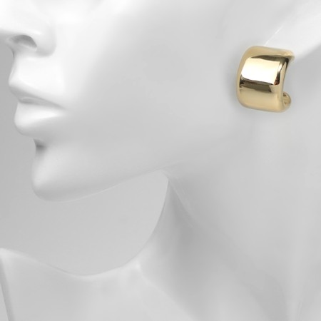 Earrings Plastic "Circle" Muse, Color Gold-4