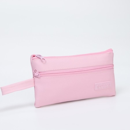 Cosmetic bag simple Style, 19.5*0.5*11, Department for Meln, N/Pocket, Pink