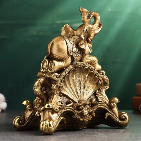 Watch "Elephant" 26x23x14cm, bronze-2