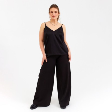 Top female minku "Silk pleasure", Black color, size 48-3