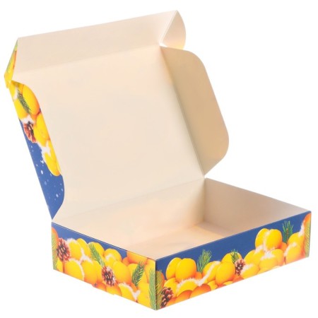 Gift box "Happy New Year!", Cheburashka and oranges, 21x15x5 cm-6