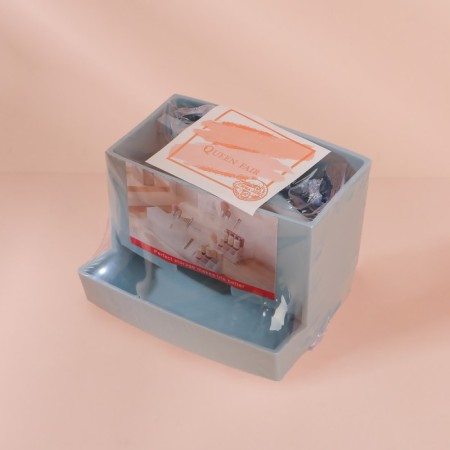 Organizer for storing cotton sticks, with a lid, 9 × 6.5 × 7.5 cm, color mix-5