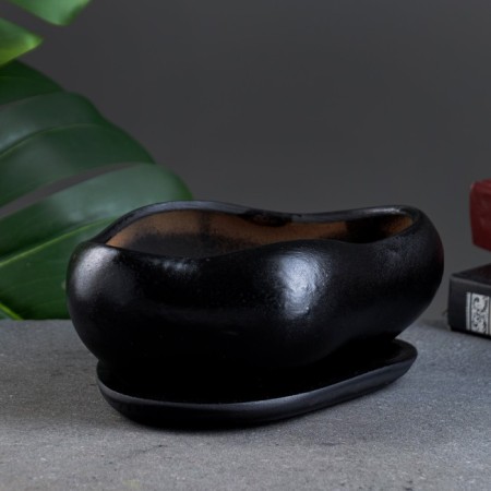 Pot "Bonsai Small" black, 0.6, l/ 17x14x7cm-3