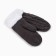 Knitted mittens, gray color, size 24