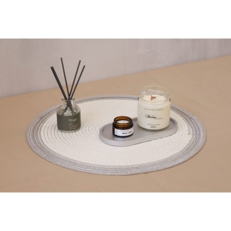 Serving napkin on the table "Lana", d = 38 cm, white color-5