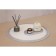 Serving napkin on the table "Lana", d = 38 cm, white color