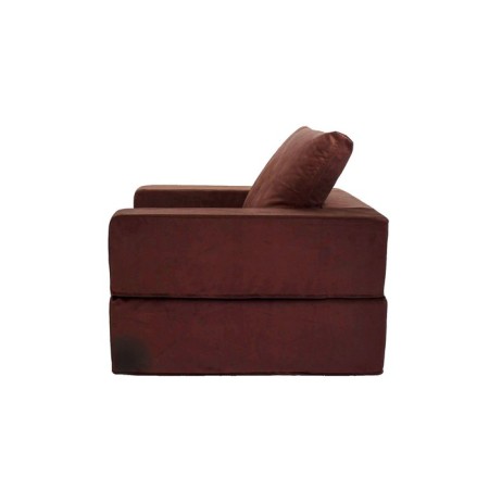 A craft armchair with a banquet "Porter", size 100x100x90 cm, velor, chocolate-1