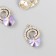 Decor for creativity metal, rhinestones "Double ring with a pebble" 2x1.5 cm