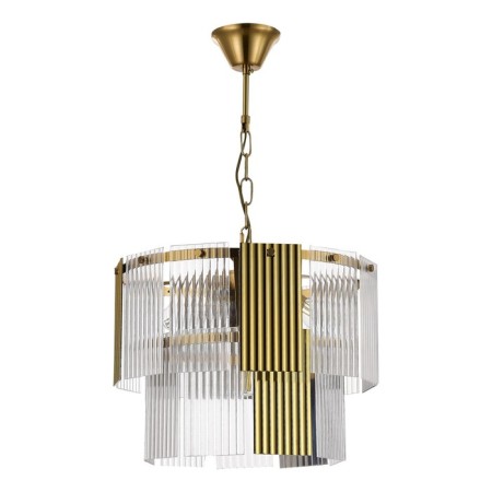 Suspended EVOLUCE lamp. Sle1123-303-05. Tresa. 5x40 watts, E14, 40x40x32 cm, brass color-1