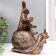 Polystone souvenir "Rabbit with a book on a snail" 20x17x8 cm