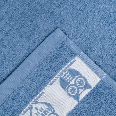Tainted towel set, indigo color/gray-blue, size 30x50, 400g/m, 100% cotton-4