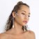 Tika's face accessory with bead, white color in silver