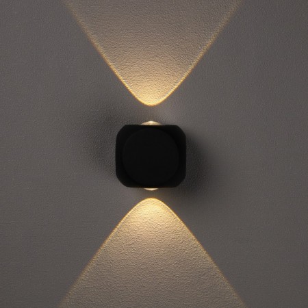 Facade lamp “Cube”, FSD-013, 2 W, 3000K, 1 Ray, IP65, 220 V, Metal, Black-1