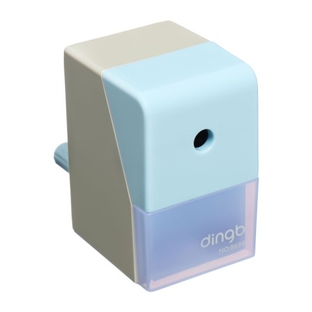 Mechanical sharpener with a contingent classic blue/khaki