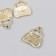 Decor for creativity metal, enamel, rhinestones "handbag" gold 1.8x2 cm
