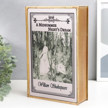 Broke-book metal, glass "William Shakespeare. Dream on a summer night" 30x20x6.8 cm-1