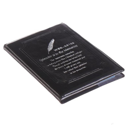 Note book A7, 26 sheets in the ruler, PVC cover, black-1