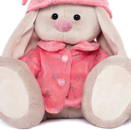 Soft toy "Bunny Mi" in pink pajamas, big-1