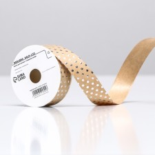 Ribbon for decor and gifts Kraft with embossing 2cm x 5 m