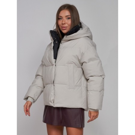 Winter jacket, size 44, light-gray color-8