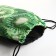Bag for shoes on the lace, green color