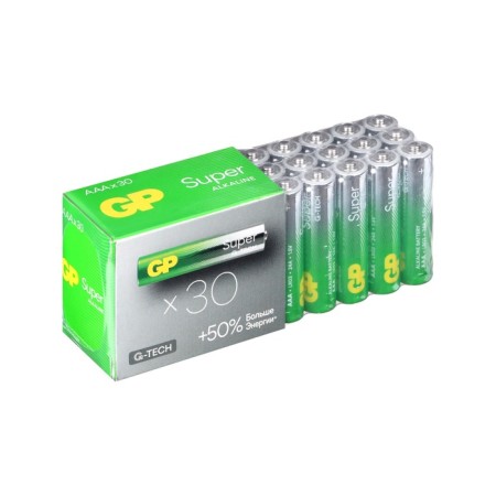 Battery Alkalin GP Super Alkaline G-Tech, AAA, LR03-30Box, 1.5V, set, 30 pcs