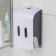 The dispenser for an antiseptic or liquid soap is mechanical, double, 1000 ml, plastic