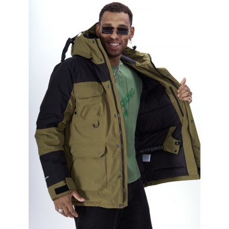 Ski jacket men's, size 52, khaki color-14