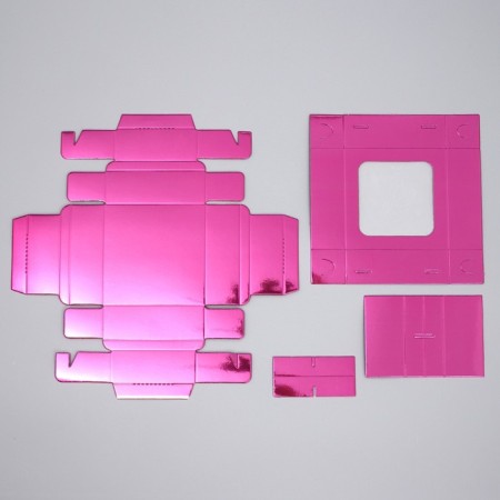 Box for sweets, confectionery packaging, 4 cells, “pink”, 10.5 x 10.5 x 3.5 cm-5