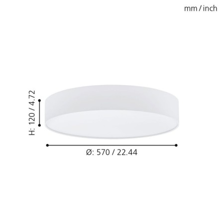 Romao 1, 1x40W LED lamp, 3000-5000K, 4000LM, white color-2