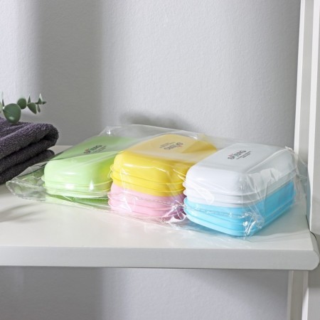 Plastic soap dish, 11 × 7.5 × 4 cm, color mix-4