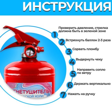 Fire extinguisher with Koligender Party paint "Boy" (blue) 2l-2