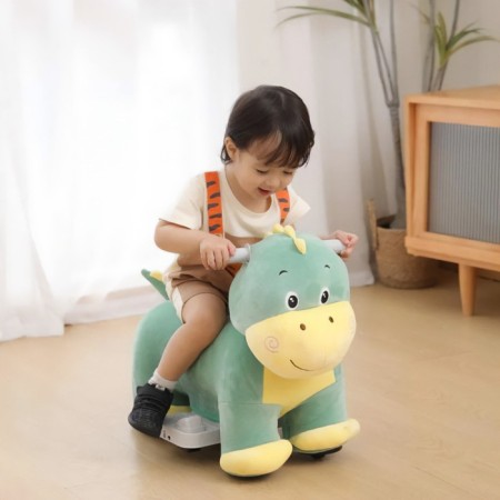 Children's electric car Farfello Dinosaurus, green color-1