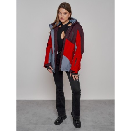 Ski jacket female, size 52, red color-9