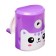 Mechanical sharpener with a container, a violet cat