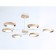 LED LED suspended Ambrella Light, Linetech, FL51615, 6XLED, 42 W, 3150LUM, 3000-6400K, white, light tree color